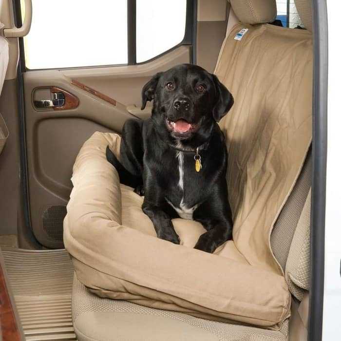 3 Dog Pet Supply Crew Cab Truck Seat Protector with Bolster - Tan