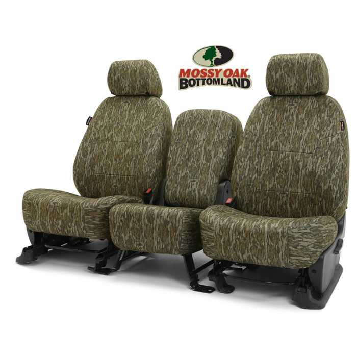 Coverking mossy oak bottomland camo seat covers custom fit